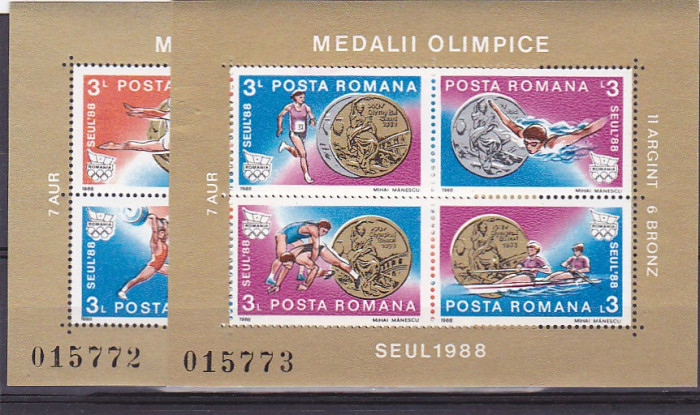 Romania , Medalii olimpice Seul, Nr.lista 1212.
