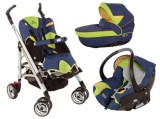 Carucior pentru copii Bebe Confort 3 in 1, model Lola, Albastru, Altele, Pliabil