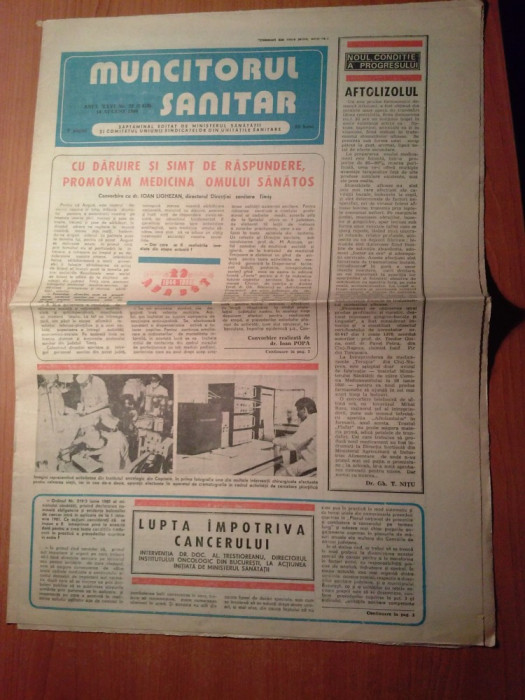 ziarul muncitorul sanitar 16 august 1980