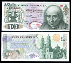 MEXIC- 10 PESOS 1975- UNC!! foto