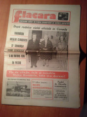 ziarul flacara 19 aprilie 1985 (vizita familiei ceausescu in canada ) foto