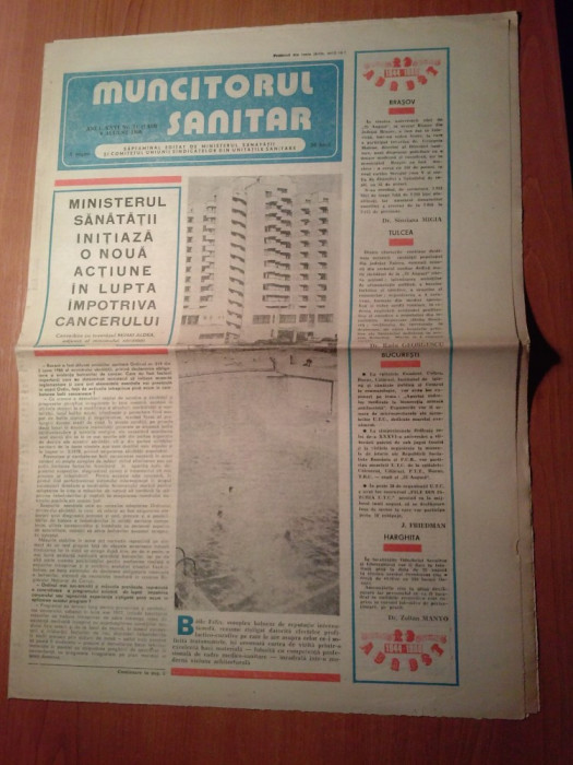 ziarul muncitorul sanitar 9 august 1980