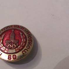 CY - Insigna Sport "Olimpiada 1980 Moscova URSS (Rusia) / varianta 2