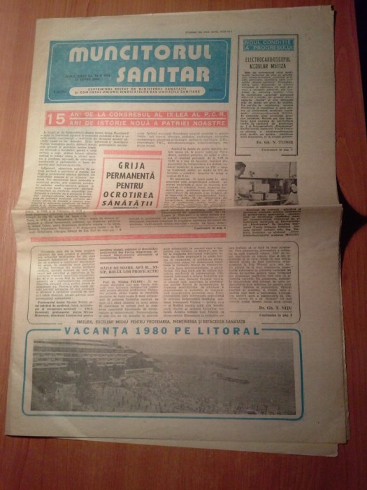 ziarul muncitorul sanitar 21 iunie 1980