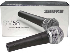 Microfon Shure SM58 pentru karaoke prezentare spectacole scena foto