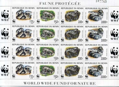 BENIN 1999 WWF FAUNA PROTEJATA SERPI foto