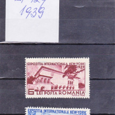 ROMANIA LP 129-1939 EXPOZITIA INTERNATIONALA NEW YORK