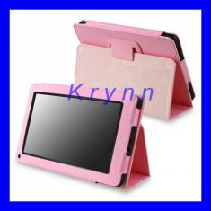 KC14 Husa Toc protectie piele ecologica coperta - Amazon Kindle Fire 1 si 2, roz foto