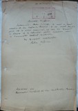 Cerere scrisa olograf si semnata de Radu Tudoran , adresata Soc. Scr. R. , 1947