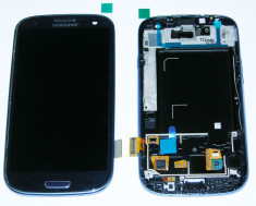 Display/LCD Samsung Galaxy S3, original, complet (rama, butoane), orice culoare foto