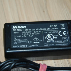 INCARCATOR NIKON EH-64 4.8V 1.5A pentru Coolpix S5, S6, S50, S7, S51.