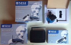 Kit format din .. Router Wireless WiFi MSI RG54SE II .. +.. Stick Wireless MSI US54SE II pe USB / MSI RG54SE2 / MSI US54SE2 / IN CUTIE foto