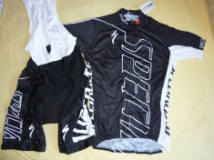 echipament ciclism complet specialized negru 2013 NOU, diverse marimi , set pantaloni cu bretele tricou jersey bib foto