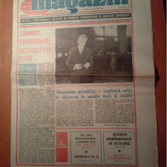 ziarul magazin15 octombrie 1988-ceausescu a inaugurat targul international BUC.