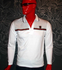 BLUZA GUCCI ALBA ALB CASUAL SPORT EDITION STIL POLO *** VEZI MAGAZIN *** foto