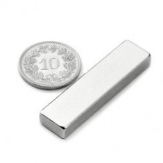 Magnet neodim puternic 40x10x5 mm cu 8 Kg Forta pt generator eoliana neodymium foto