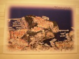 MONACO - MONTE CARLO - STINCA ASCUTITA - NECIRCULATA AVIND PE VERSO O STAMPILA CU STEMA MONACO SCRIS PE MARGINI SOUVENIRS .