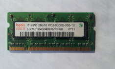 Memprie Laptop 512MB PC2-5300 (DDR2-667) foto