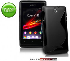 HUSA SONY XPERIA E / XPERIA E DUAL SILICON GEL TPU S-LINE NEAGRA - TRANSPORT GRATUIT POSTA RO! foto