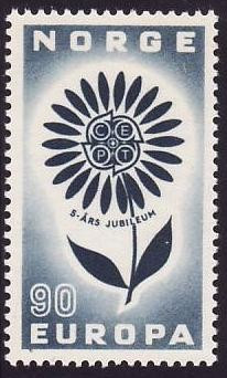 Norvegia 1964 - Yv.no.477 neuzat,europa-cept foto