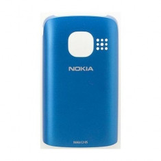 Carcasa spate / capac baterie Nokia C2-05 Touch and Type albastru ORIGINALA foto