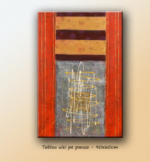 Tablou Abstract 11 - ulei pe panza 90x60cm - LIVRARE GRATUITA 24-48h foto