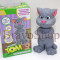 Super MOTANUL TALKING TOM - Vorbeste, repeta, reactioneaza la atingeri, are lumini si sunete haioase