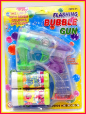 Pistol cu baloane, sunete si jocuri de lumini - o jucarie foarte distractiva pentru cei mici! foto
