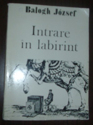 BALOGH JOZSEF - INTRARE IN LABIRINT (VERSURI, editia princeps - 1987) [coperta de TUDOR JEBELEANU] foto