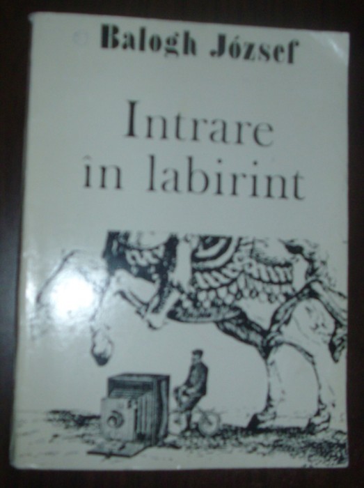 BALOGH JOZSEF - INTRARE IN LABIRINT (VERSURI, editia princeps - 1987) [coperta de TUDOR JEBELEANU]