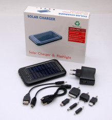 Incarcator solar pentru telefoane mobile - baterie interna 2600mAh foto