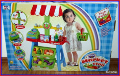 Mini market pentru copii, cu casa de marcat si sertar cu bani foto