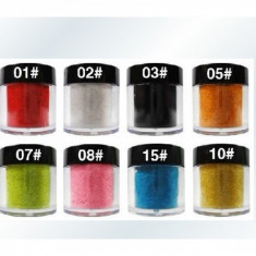 Set 12x10gr fbutoiase de catifea velvet nails pentru manichiura unghii false?,manichiura pedichiura nelipsit din orice kit pentru unghii false,n foto