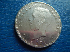 MONEDA 5 LEI 1906 SUPERBA PARE UNC ,RRR ! foto