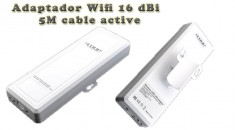 Adaptor Wifi, Wireless Usb EDUP EP-8523 Wifi 16 dBi 5m Cablu USB Activ foto