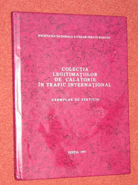 Colectia legitimatiilor de calatorie in trafic international