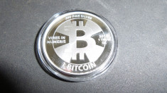 Casascius 1 oz. (31,1gr) argint pur 999 proof + 1 BTC . plata si in BITCOIN sau alte monede virtuale. foto