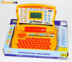 Primul meu calculator, Computer jucarie ROMANA-ENGLEZA, Laptop copii 120 functii foto