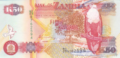 Bancnota Zambia 50 Kwacha 2003 - P37d UNC foto