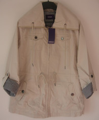 Trench/geaca/jacheta dama marca MEXX, marime 40/42, bumbac, crem, nou cu eticheta foto