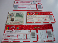 Lot bilete meci fotbal DINAMO Bucuresti - STEAUA Bucuresti foto