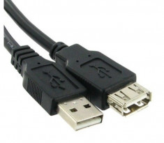 Cablu extensie USB 2.0 tata - mama / prelungitor USB 3 metri 3m imprimanta pc foto