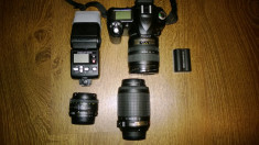 Trusa completa cu Nikon D50+blitz+2 obiective suplimentare foto