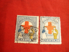 Serie-Cruce Rosie -Raniti de Razboi 1924 Grecia,1+1 val stamp. foto