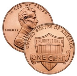USA 1 cent 2010 P UNC Lincoln scut