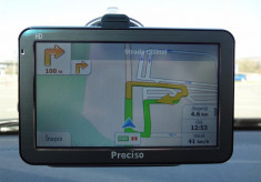 GPS NAVIGATIE Preciso HD 5&amp;quot; HD, 664 MHZ , 256ram, 16 Gb, AV -in iGO Primo 2014 3D. Ecran mare, NOU, FULL Europa, GARANTIE foto