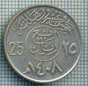 3040 MONEDA - ARABIA SAUDITA - 25 HALALA(1/4 RIYAL) - anul 1987(1408) ? -starea care se vede foto