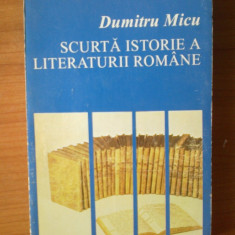 d1 DUMITRU MICU - SCURTA ISTORIE A LITERATURII ROMANE. VOL 2 -