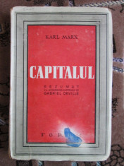 Karl MARX - CAPITALUL (1935) foto