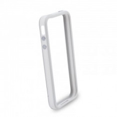 Protectie bumper Apple iPhone 4/ 4S - alb cu gri foto